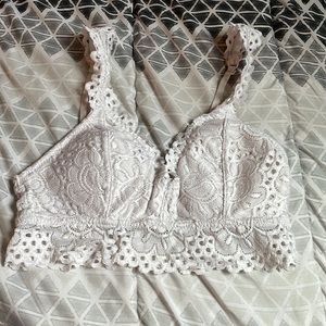 White lace bralette